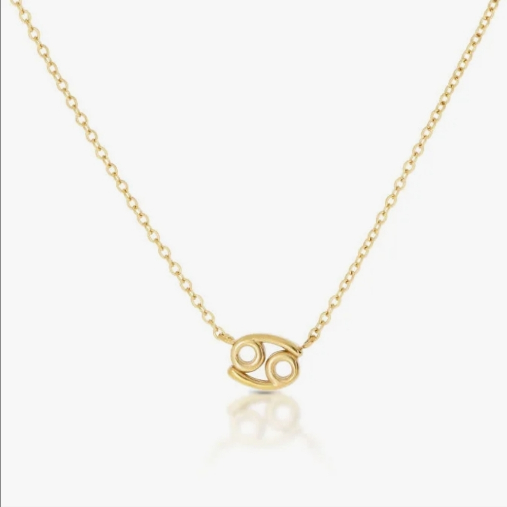 NIB Cancer Zodiac Sign Pendant Necklace Adjustable Chain